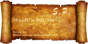 Stoján Péter névjegykártya